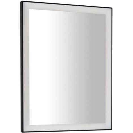 Sapho Espejos - Espejo Gano con iluminación LED, 60x80 cm, negro LG260