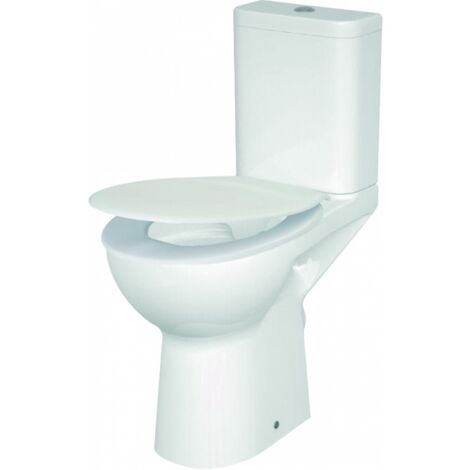 Sapho Etiuda - WC à poser pour personnes à mobilité réduite CLEAN ON, Rimless, évacuation horizontale, blanc K11-0221