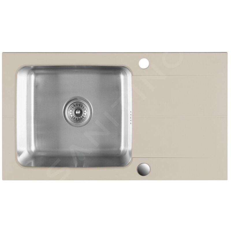 Sapho - viers - Evier 44x78 cm, granit/inox GR9102