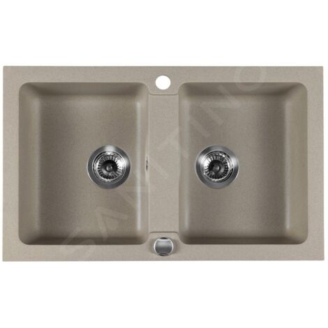 Sapho Éviers - Evier en granit, 780x475 mm, beige GR2222