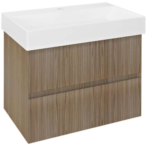 Sapho Filena - Seifenschrank, 67x52x43 cm, 2 Schubladen, Eiche FID1270D