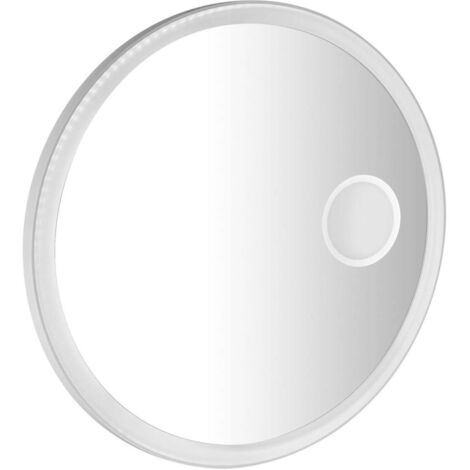 Sapho Float - Miroir avec éclairage LED, diamètre 90 cm, capteur IR, miroir cosmétique, blanc FT900