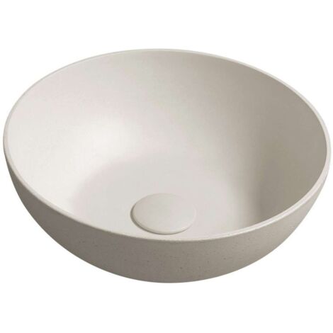 Sapho Formigo - Aufsatzwaschbecken Durchmesser 39 cm, ohne Überlauf, ohne Armaturenloch, Sand matt FG314