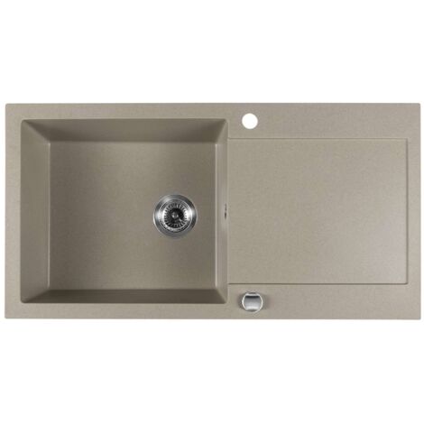 Sapho Fregaderos - Fregadero de granito, 97x50 cm, beige GR1612