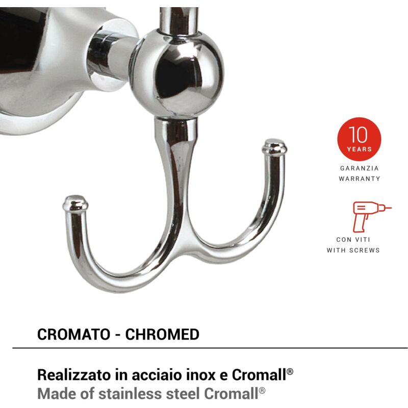 Gedy - NV261300000 nevis Percha Cromo - ref: NV261300100