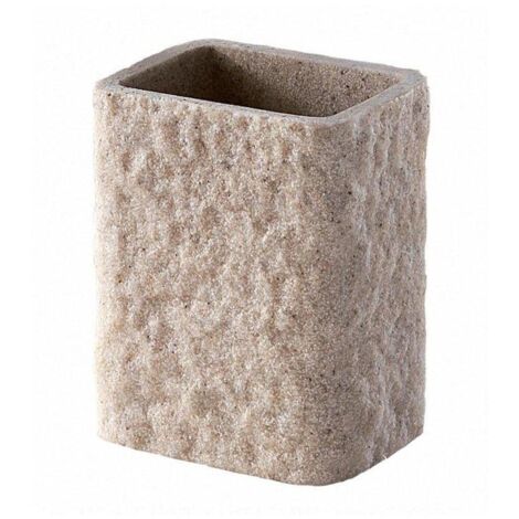 Sapho Gedy Aries - Verre pour brosses à dents et dentifrice à poser, beige AR9803