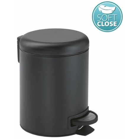 Sapho Gedy Badaccessoires - Mistkübel 3 l, Soft Close, schwarzmatt 320914