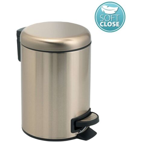 Sapho Gedy Badaccessoires - Mülleimer 5 l, Soft Close, Gold matt 330987