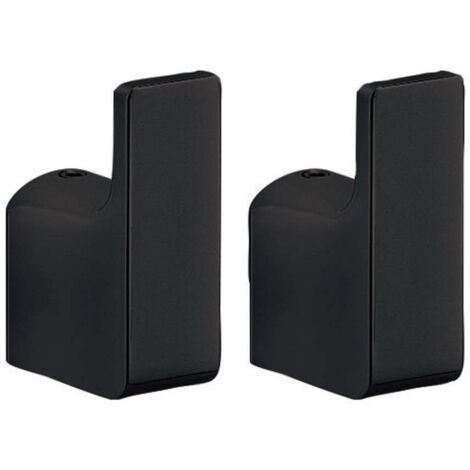 Sapho Gedy Pirenei - Gancho, paquete de 2 uds, negro mate PI2714