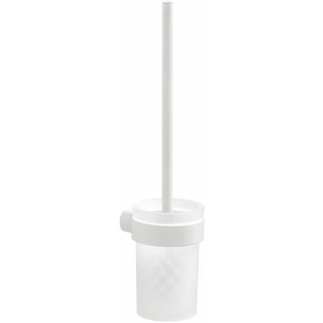 Sapho Gedy Pirenei - WC-Bürste zur Wandmontage mit Halter, weiß/Glas Satin PI330302