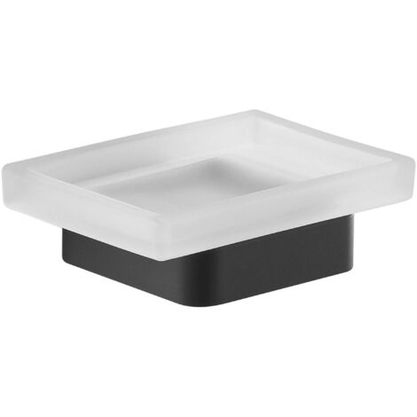 Sapho Gedy Samoa - Seifenschale mit Halter, Glas matt/schwarz matt A81114