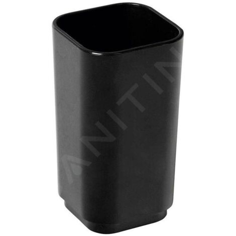 Sapho Gedy Seventy - Verre pour brosses à dents et dentifrice, à poser, noir 639814