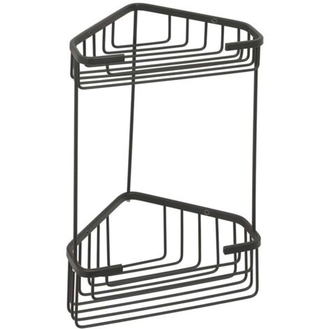 Sapho Gedy Smart - Estante esquinero de alambre, negro mate 2482-14