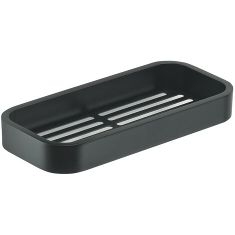 Sapho Gedy Smart - Mensola per doccia 24x3x11 cm, nero opaco 321814