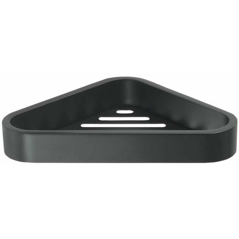 Gedy Smart - Étagère d'angle de douche 17x3x17 cm, noir mat 328314 - Sapho