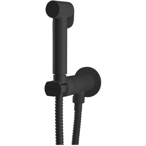 Sapho Grifería - Grifo empotrado con ducha de bidé, negro mate DB715