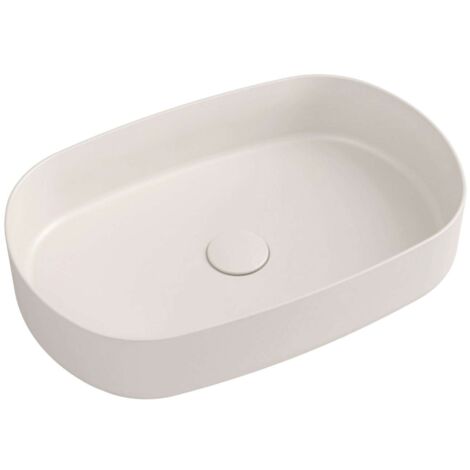 Sapho Infinity - Aufsatzwaschbecken, 55x36 cm, ohne Überlauf, ivory 10NF65055-2K