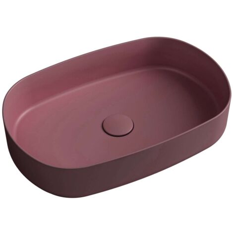 Sapho Infinity - Aufsatzwaschbecken, 55x36 cm, ohne Überlauf, kastanienrot 10NF65055-2R