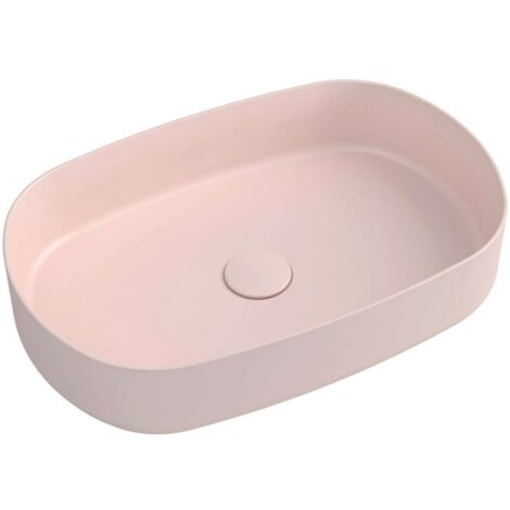 Sapho Infinity - Lavabo da appoggio, 550x360 mm, senza troppopieno, rosa Salmon 10NF65055-2S