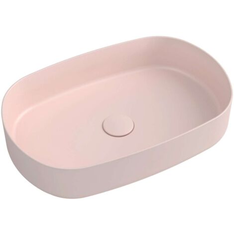 Sapho Infinity - Lavabo sobre encimera, 550x360 cm, sin rebosadero, rosa salmon 10NF65055-2S