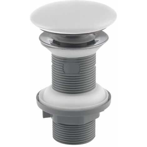 Sapho Infinity - Piletta di scarico Click-Clack per lavabo, bianco opaco 38TP0166I