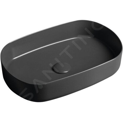 Sapho Infinity - Vasque à poser, 550x360 mm, sans trop-plein, anthracite 10NF65055-2C