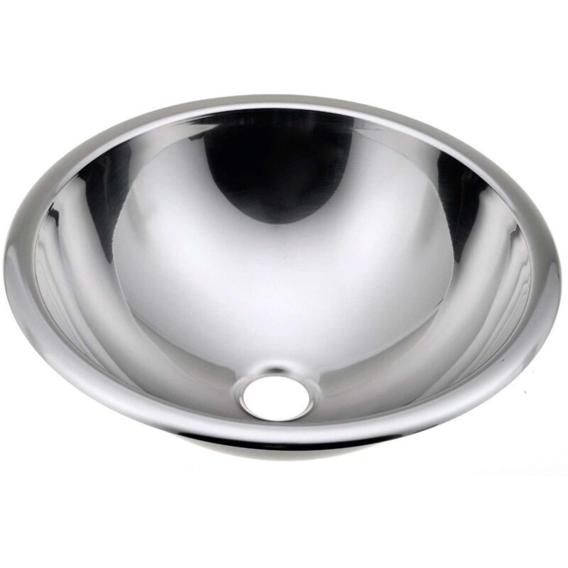 Sapho - Inox - Lavabo à encastrer, diamètre 41 cm, inox 13030.B