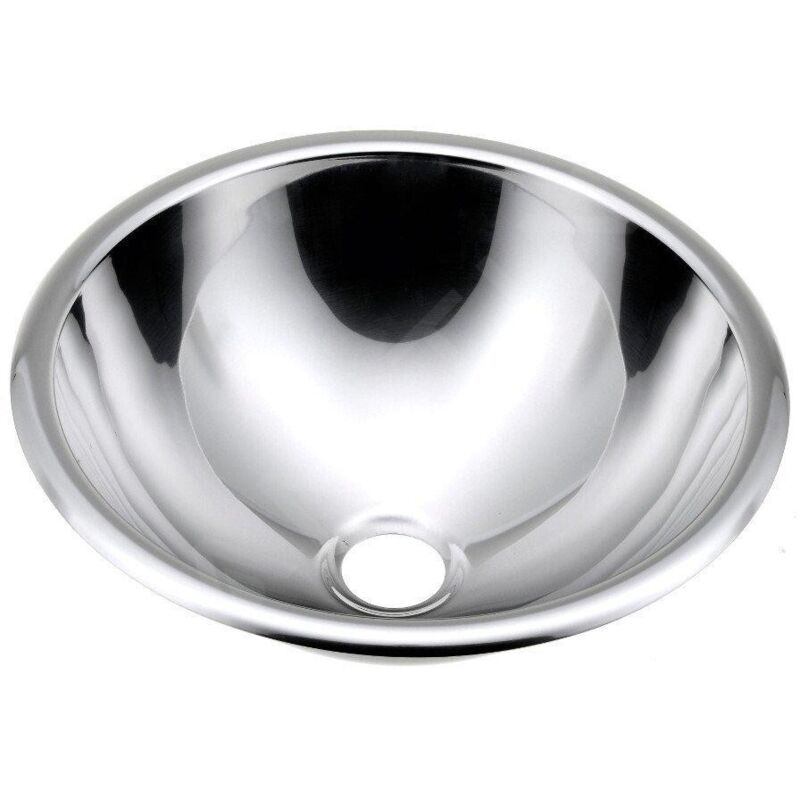 Sapho - Inox - Lavabo à encastrer, inox, diamètre 36 cm 13029.B