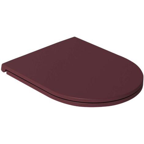 Sapho Isvea - Abattant toilette Slim, SoftClose, marron rouge 40KF0543I-S