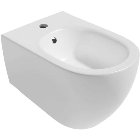 Sapho Isvea - Bidet sospeso INFINITY, con troppopieno, foro per rubinetto, bianco 10NF41001