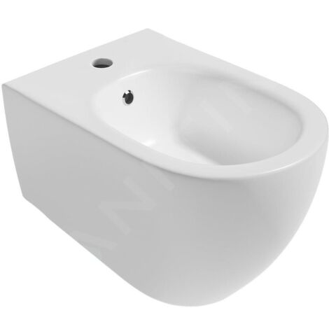 Sapho Isvea - Bidet suspendu INFINITY, avec trop-plein, trou pour robinet, blanc 10NF41001