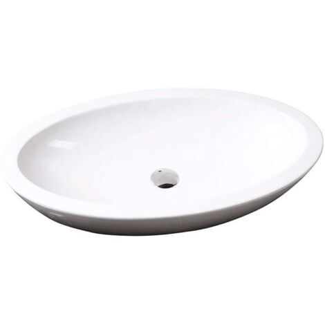 Sapho Isvea Dynasty - Ovaler Waschtisch SISTEMA, 75x42 cm, weiß 10AR65075