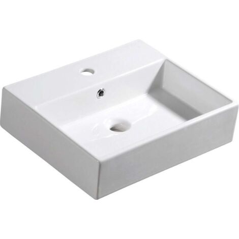 Sapho Isvea Purity - Lavabo in ceramica 50x42 cm, bianco 10PL50050