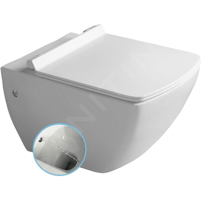 Sapho - Isvea Purity - wc suspendu avec douchette de bidet, blanc 10PL02007-DL