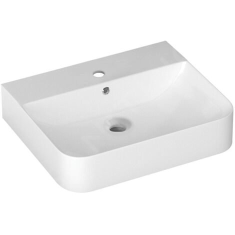 Sapho Isvea Sott Aqua - Vasque 605x500 mm, avec un trou pour robinet, blanc 10SQ51061