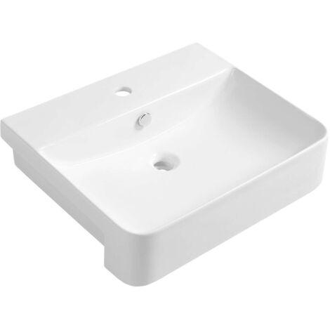 Sapho Isvea Sott Aqua - Waschtisch 59x49 cm, mit 1 Hahnloch, weiß 10SQ51058