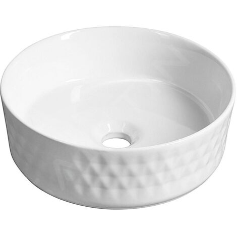 Sapho Isvea - Vasque à poser, diamètre 36 cm, sans trop-plein, blanc 10NF67036