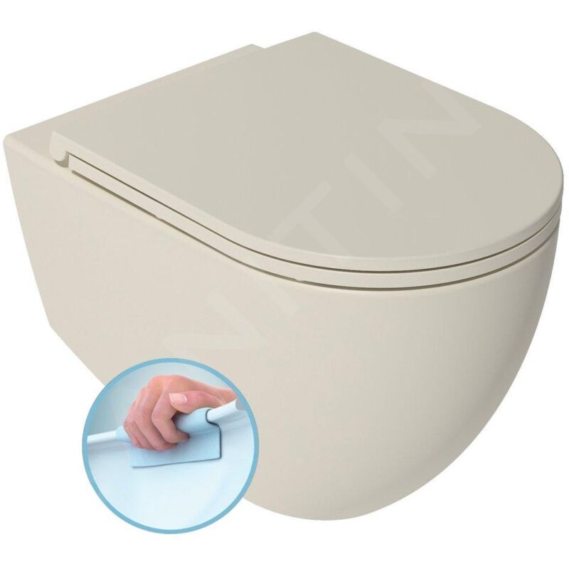 Sapho - Isvea - Cuvette suspendue infinity, Rimless, ivoire 10NF02001-2K