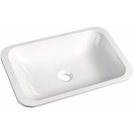 Sapho Japura - Lavabo da semincasso 55x36 cm, senza troppopieno, bianco 50135
