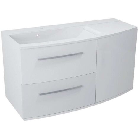 Sapho Julie - Mueble de lavabo 105x55x47 cm, izquierdo, blanco JU105-3030