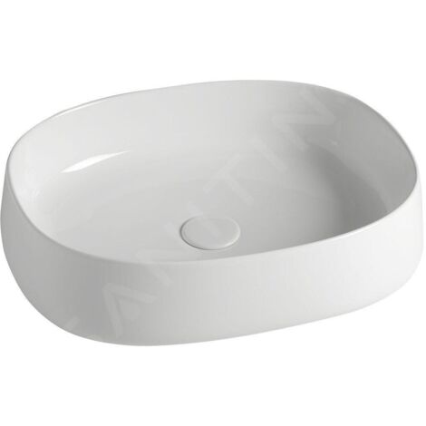 Sapho Jumper - Vasque 500x400 mm, sans trou pour robinet, sans trop-plein, blanc WH071