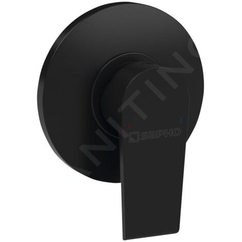 Sapho Kai - Mitigeur encastré de douche avec corps d'encastrement, 1 sortie, noir mat KA41/15