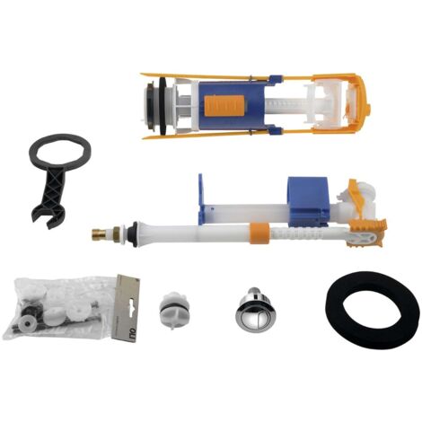 Sapho Kerasan Ego-Flo - Energiespar-Spülmechanismus RETRO für WC-Kombi, Chrom 750990