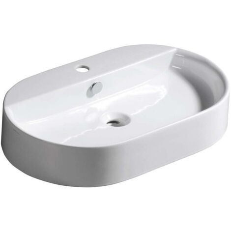 Sapho Kerasan Ring - Lavabo da appoggio, 65x12x40 cm, bianco 028501