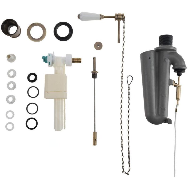 Sapho - Kerasan Waldorf - Mécanisme de chasse d'eau retro avec chaîne, bronze 754593