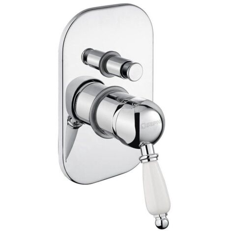 Sapho Kirké - Mitigeur de douche White avec corps d'encastrement, 2 sorties, chrome KI42BC