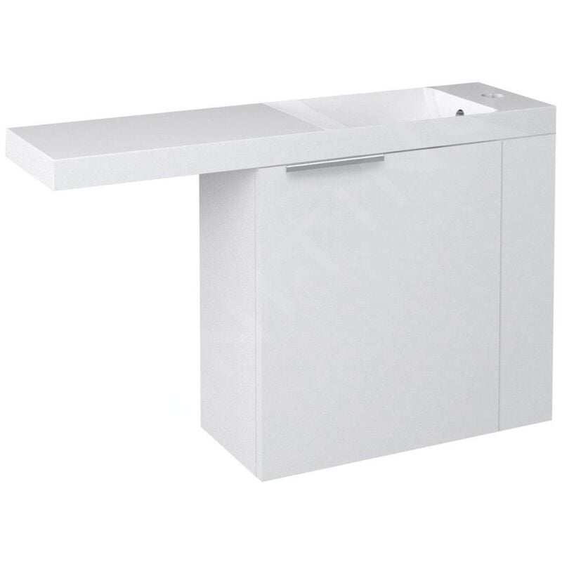 Sapho Latus - Meuble lavabo 500x500x220 mm, droite, blanc LT610-3030