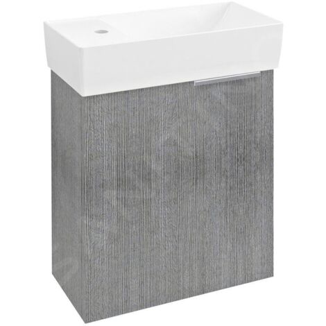 Sapho Latus - Meuble lavabo 440x500x220 mm, chêne argenté LT090-1111