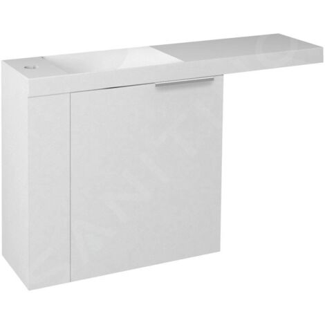 Sapho Latus - Meuble lavabo 500x500x220 mm, gauche, blanc LT615-3030