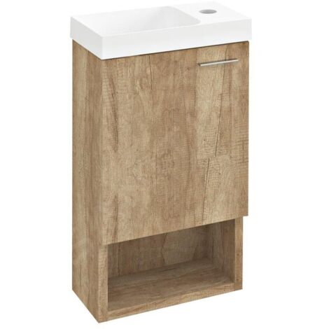 Sapho Latus - Meuble pour lave-mains 30x53x17 mm, 1 porte D/G, chêne alabama LT711-2222